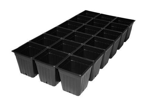 SOP 1801 Deep Sheet Pot Black - 50 per case - Flats & Inserts